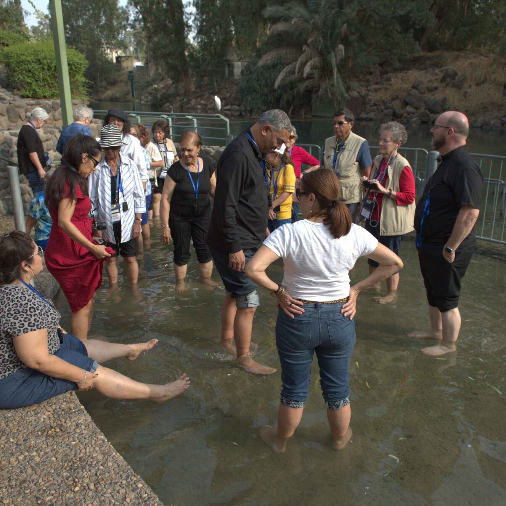 Pilgrims in The Jordan River