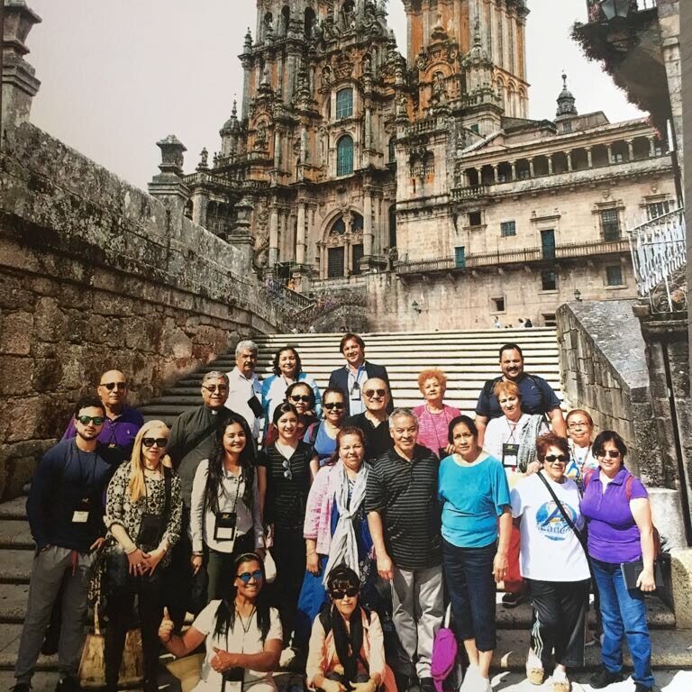 Pilgrims at Santiago de Compostela