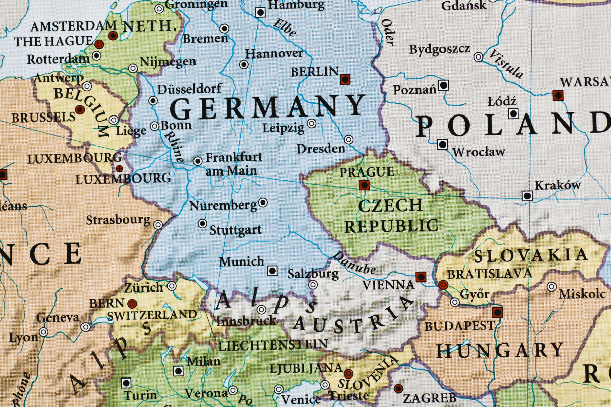 Poland & Germany Map