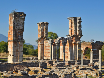 Ruins of Philippi, Greece, where the Apostle Paul preached and founded the first Christian community in Europe.