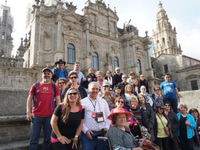 Pilgrims in Santiago De Compostela