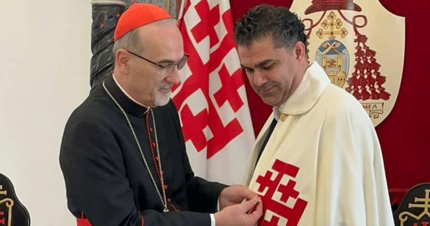 Nativity Pilgrimage CEO Khaled Jacoub receives "Gold Star" Holy Land award for his service to the Holy Land community.