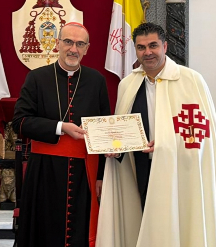 Nativity CEO Khaled Jacoub receives award for support of the Holy Land