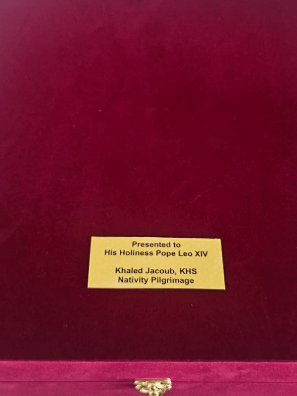 Gift presented to Pope Leo XIV