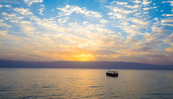 Sea Of Galilee The Sea of Galilee at Sunset