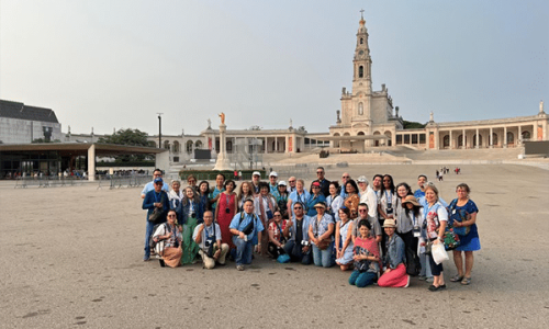Pilgrims at the Sanctuary of Fatima in Portugal