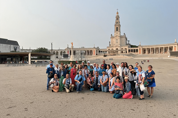 Pilgrims at the Sanctuary of Fatima in Portugal
