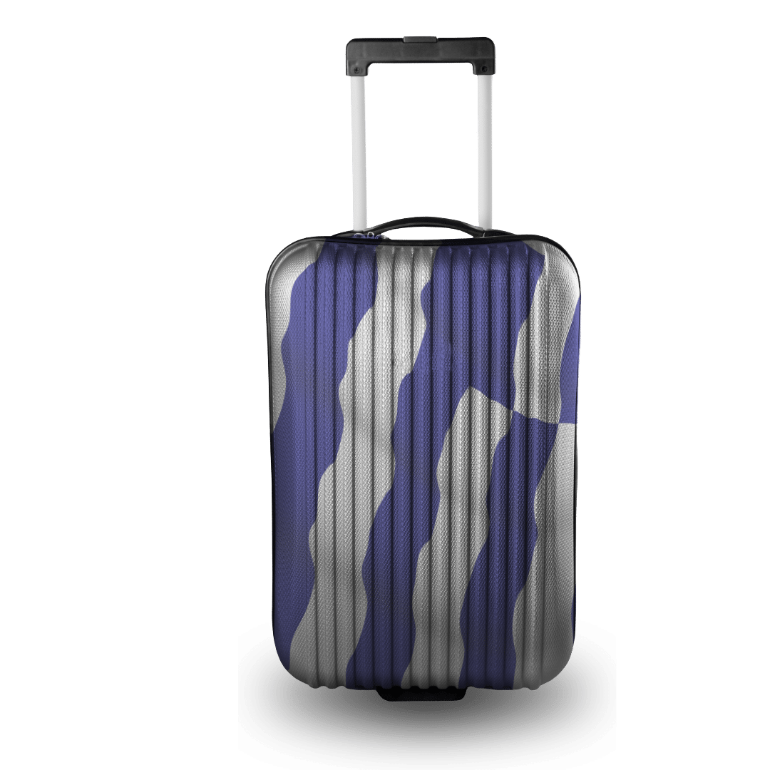 Suitcase with Greece's Flag