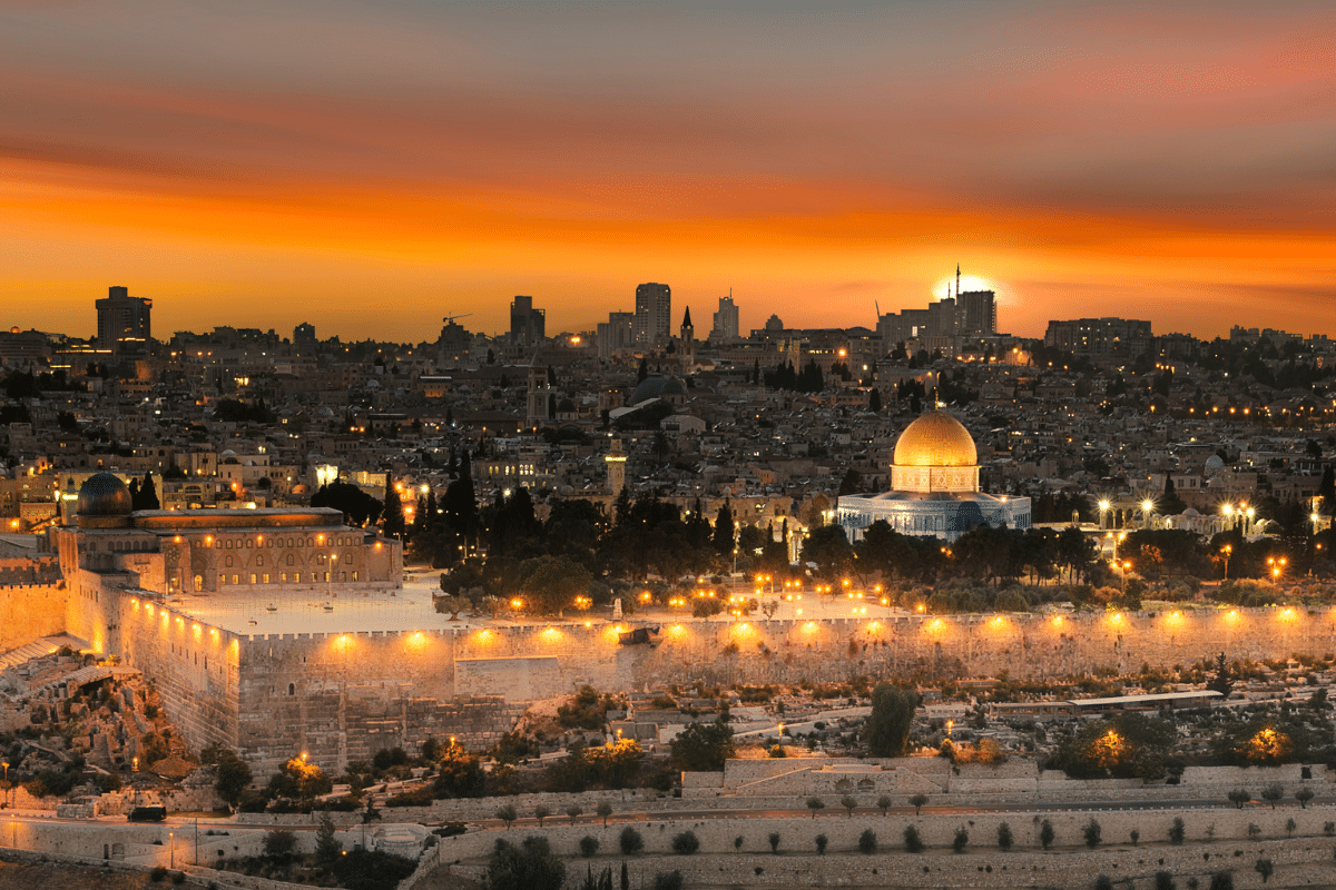 Panoramic skyline view of Jerusalem, Israel