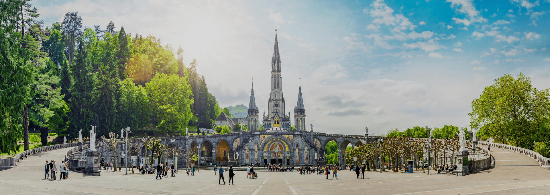 Sanctuary of Our Lady of Lourdes in Pyrenees, France