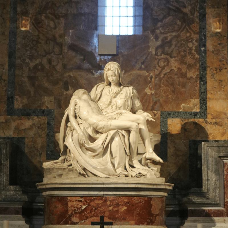 Michelangelo's Pieta inside St. Peter's Basilica, Vatican City