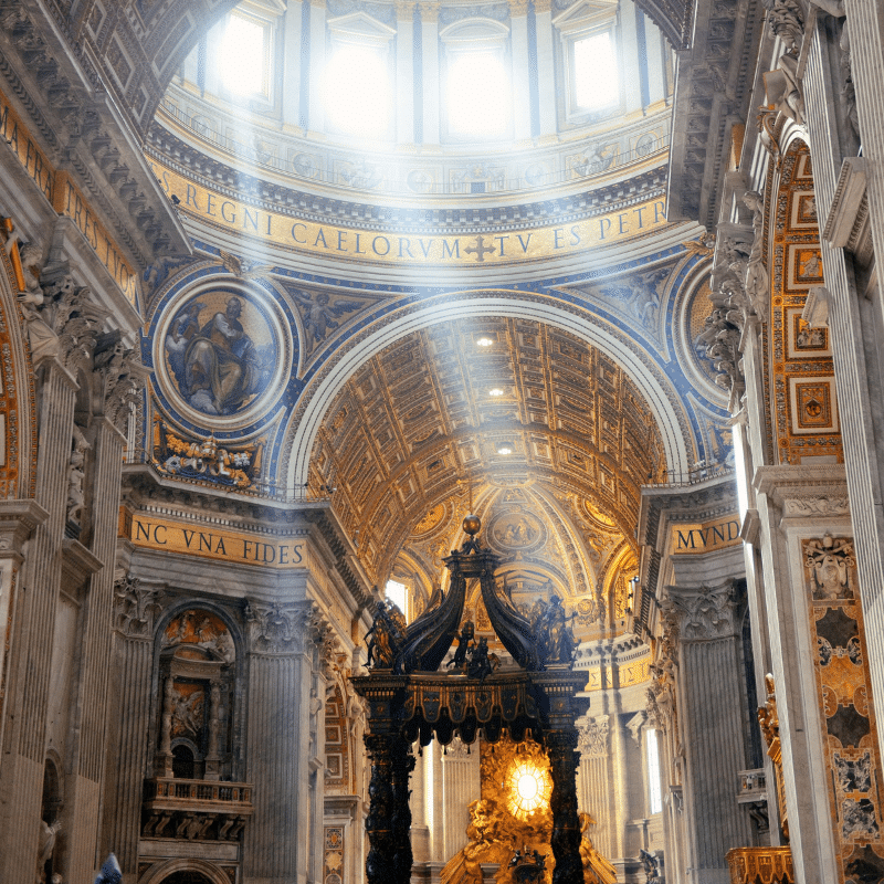 The interior of St. Peter's Basilica, Vatican City