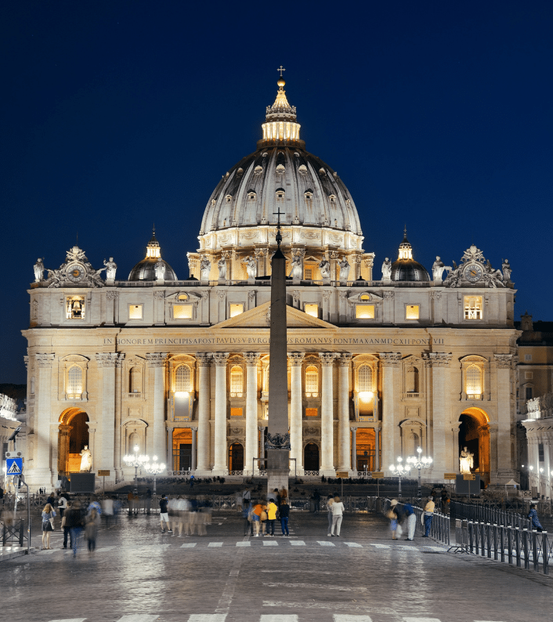St. Peter's Basilica The facade of St. Peter's Basilica, Vatican City