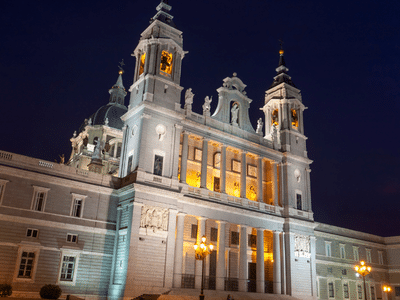 Almudena Cathedral or Santa Maria la Real de La Almudena, in Madrid, Spain