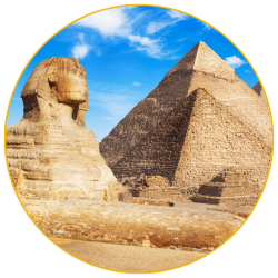 The Sphinx and Great Pyramids of Giza