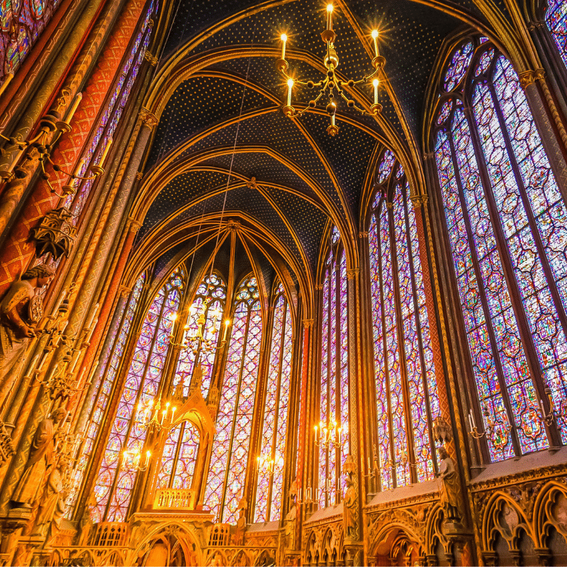 The Sainte-Chapelle Royal Chapel in Paris, France