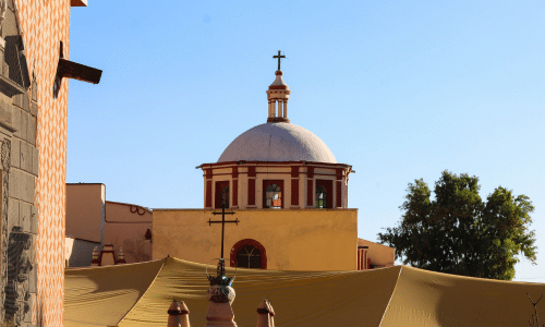 church of san Miguel de arcangel tlaxcala, facade and interior