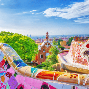 Parc Guell in Barcelona, Spain