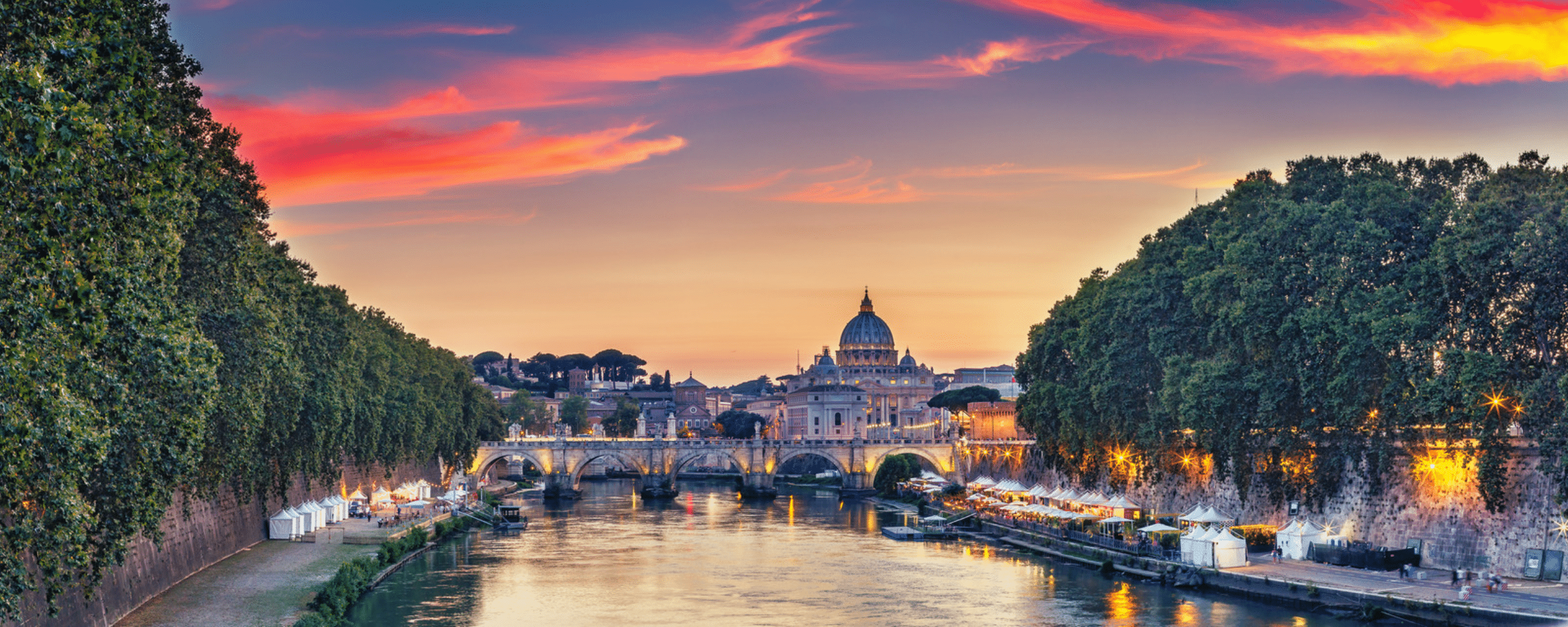 panoramic view of St. Peter's Basilica in Vatican City
